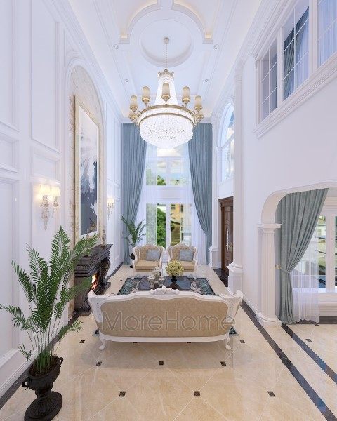 Thiết kế nội thất phòng khách biệt thự EuroLand